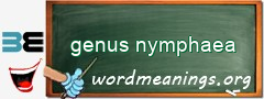 WordMeaning blackboard for genus nymphaea